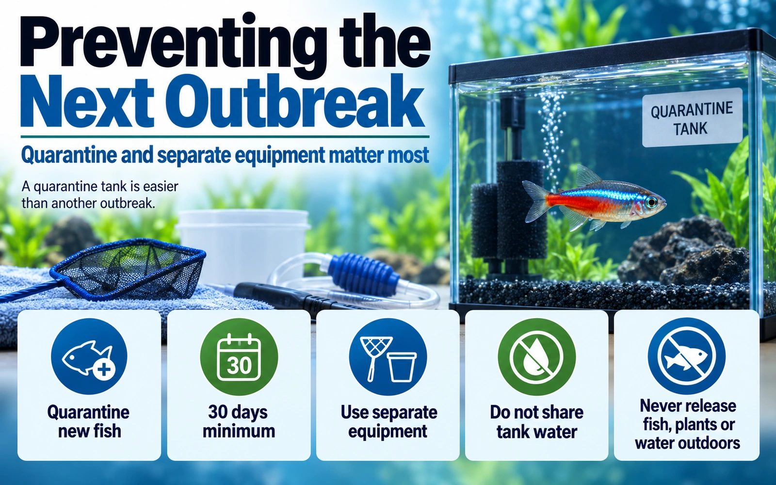 Ich prevention and quarantine infographic.
