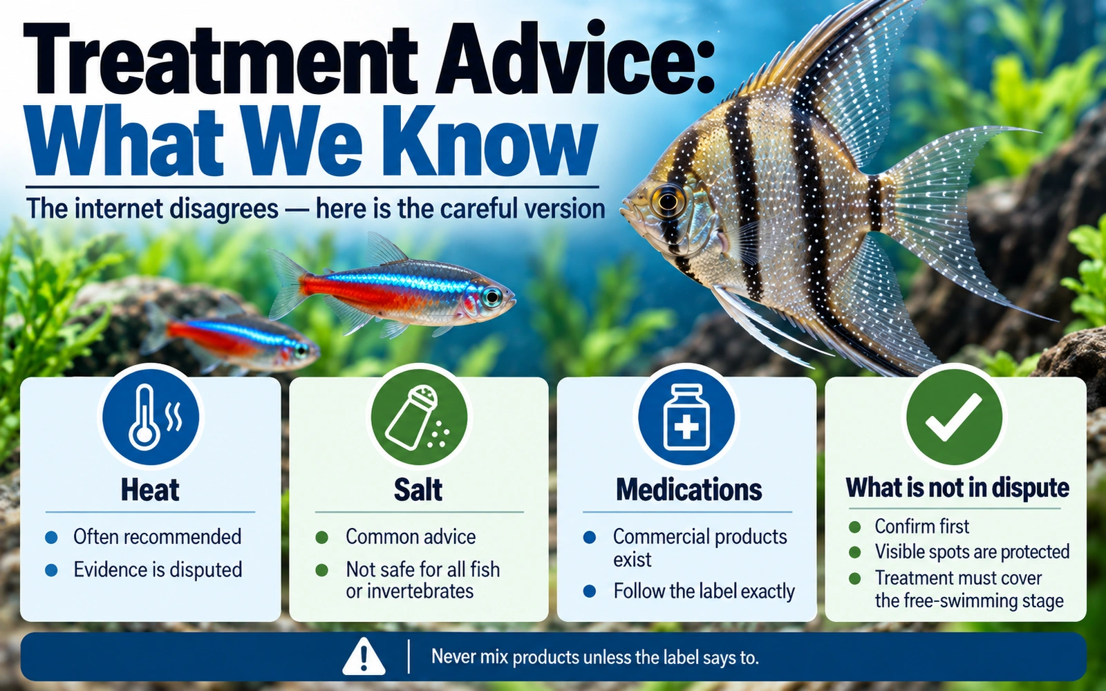 Ich treatment-advice infographic.